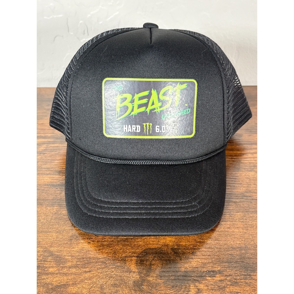 Monster Energy The Beast Unleashed Hard Seltzer Black Trucker Hat Snapback Cap